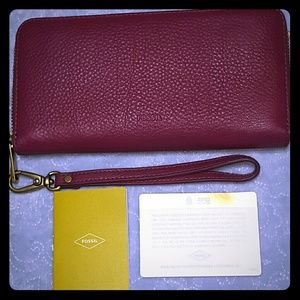 Fossil Emma RFID Large zip clutch